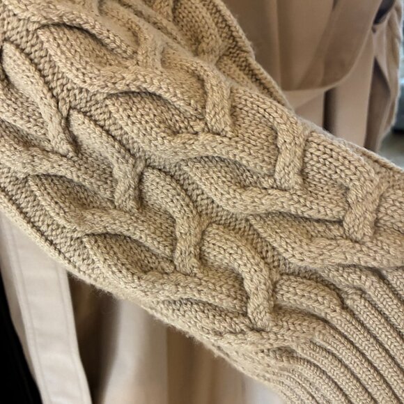 Max Mara Cicladi Knit-Sleeve Trench Coat Size 4 - Picture 7 of 9